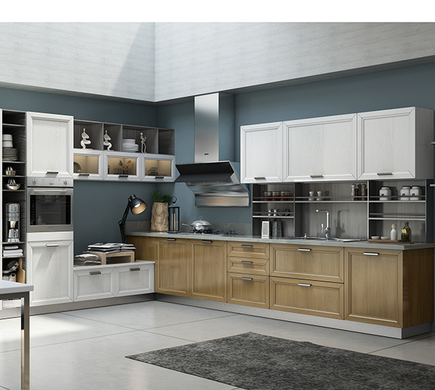 全鋁櫥柜-03（風(fēng)格：簡歐；顏色：白橡黃橡）